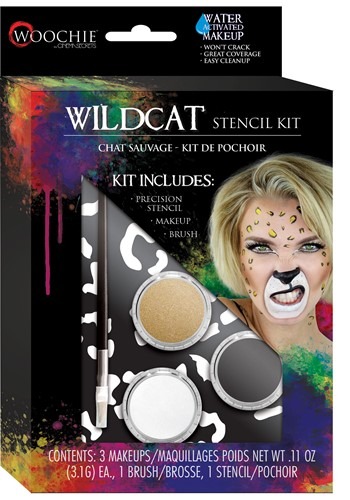 Click Here to buy Wildcat Stencil and Makeup Kit Water Activated from HalloweenCostumes, CDN Funds & Shipping