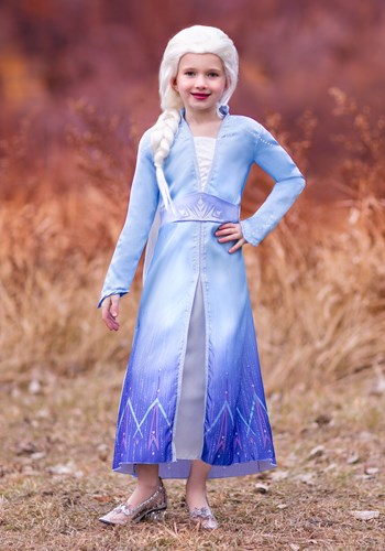 Click Here to buy Frozen 2 Prestige Elsa Girls Costume from HalloweenCostumes, CDN Funds & Shipping