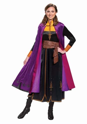 Click Here to buy Deluxe Frozen 2 Anna Womens Costume | Disney Costume for Adults from HalloweenCostumes, CDN Funds & Shipping