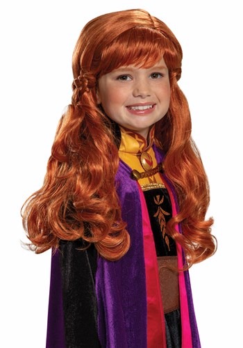 Click Here to buy Frozen 2 Anna Wig for Girls from HalloweenCostumes, CDN Funds & Shipping