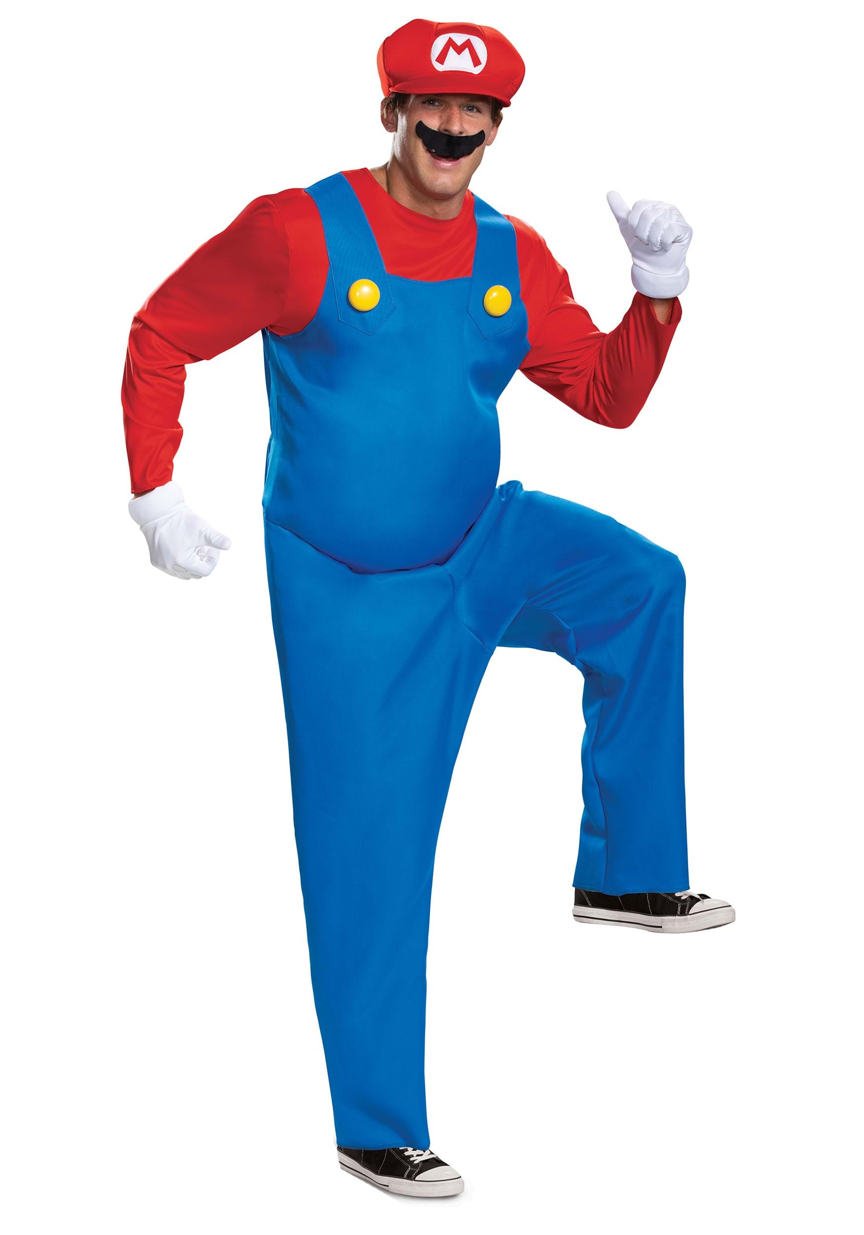 Nintendo Super Mario Brothers Men's Mario Deluxe Costume