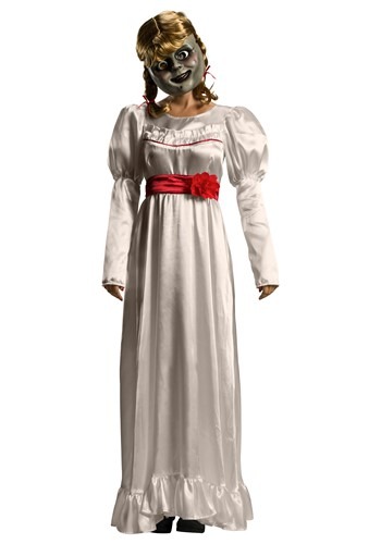 Click Here to buy Annabelle Deluxe Adult Costume | Horror Movie Costumes from HalloweenCostumes, CDN Funds & Shipping