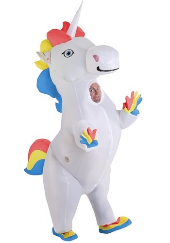 Click Here to buy Adult Inflatable Funny Prancing Unicorn Costume from HalloweenCostumes, CDN Funds & Shipping