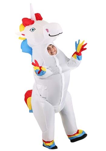 Click Here to buy Kids Inflatable Prancing Cute Unicorn Costume from HalloweenCostumes, CDN Funds & Shipping