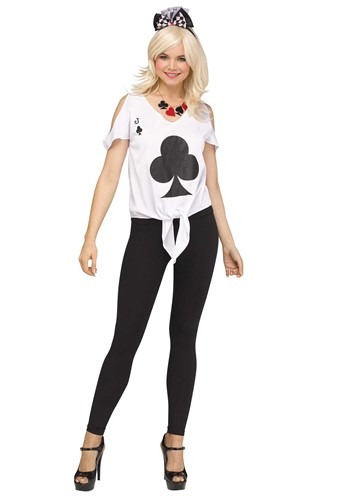 Click Here to buy Deck of Cards Club Kit for Women from HalloweenCostumes, CDN Funds & Shipping