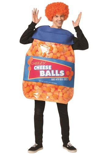 Click Here to buy Adult Funny Cheese Balls Costume from HalloweenCostumes, CDN Funds & Shipping