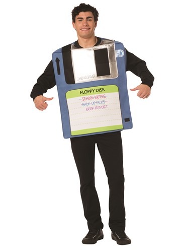 Click Here to buy Funny Adult Floppy Disk Costume from HalloweenCostumes, CDN Funds & Shipping