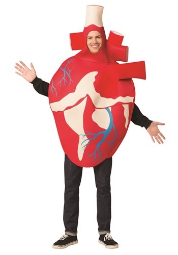 Click Here to buy Adult Realistic Red Heart Costume from HalloweenCostumes, CDN Funds & Shipping