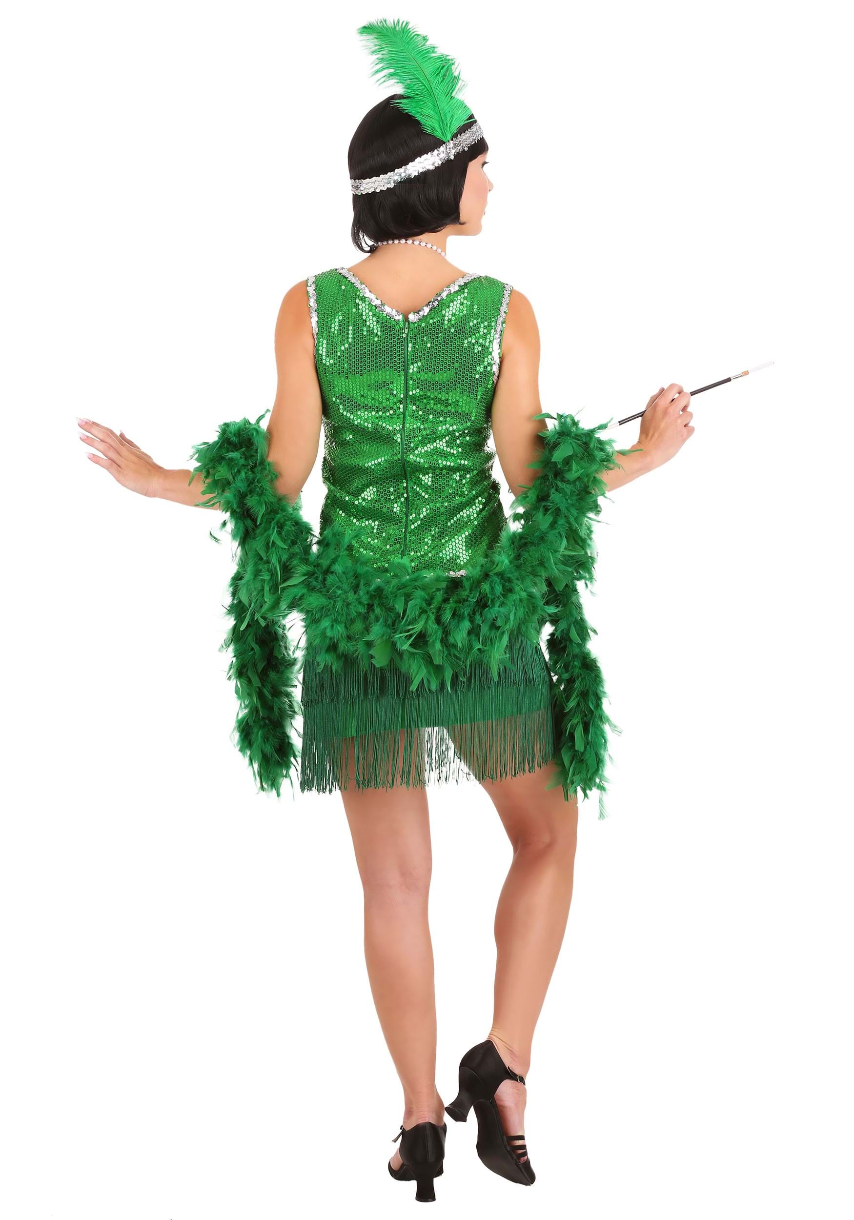 Emerald Flapper Women's Costume Dress
