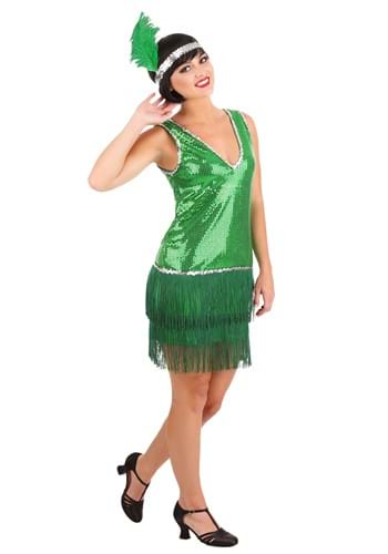 Click Here to buy Emerald Flapper Womens Costume Dress from HalloweenCostumes, CDN Funds & Shipping