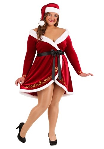Womens Sexy Mrs. Claus Plus Size Costume