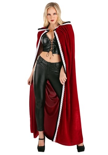 Click Here to buy Velvet Adult Riding Hood Cape | Storybook Accessories from HalloweenCostumes, CDN Funds & Shipping