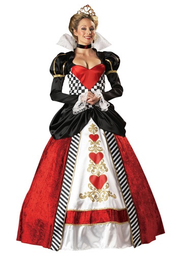 Click Here to buy Deluxe Queen of Hearts Adult Costume from HalloweenCostumes, CDN Funds & Shipping