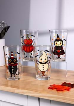 Glass Vintage Halloween 16oz Tumblers Set of 4