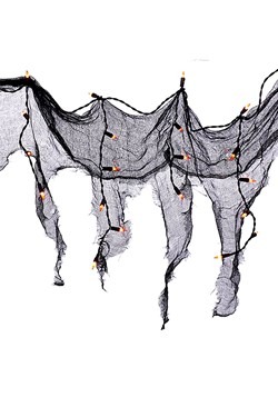 36 Orange Light w/ Black Drape Halloween Décor