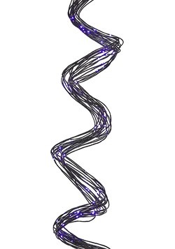 7' Black Branch 360 Rope Light w/ Purple LED Light