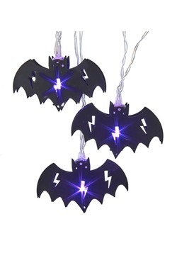 10 Light Purple Bat Lights Set