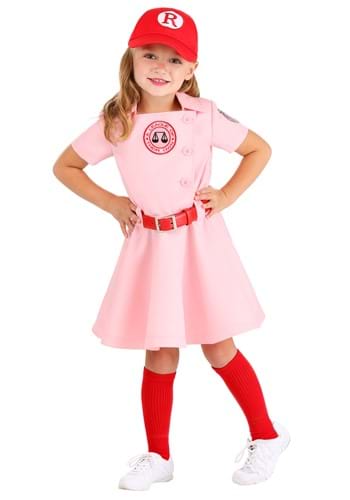 Click Here to buy League of Their Own Toddler Dottie Luxury Costume For Girls from HalloweenCostumes, CDN Funds & Shipping