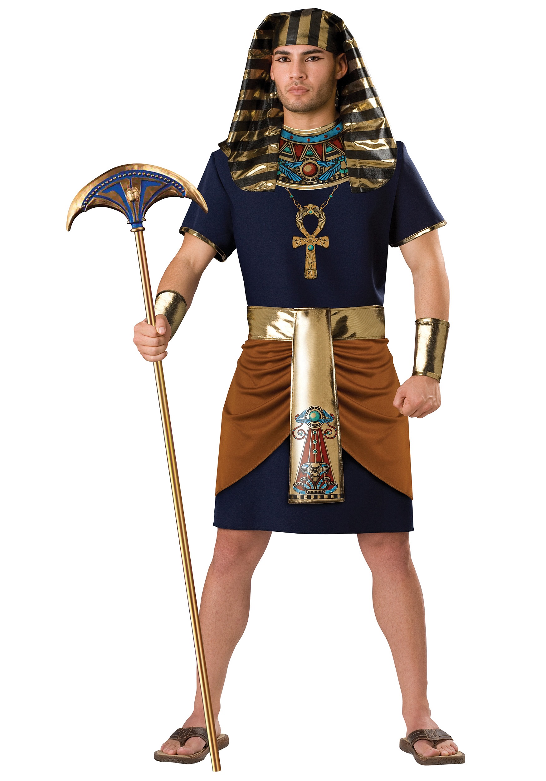 Boo Egyptian Pharaoh Ancient King Tut Style Men S Fancy Dress Costume