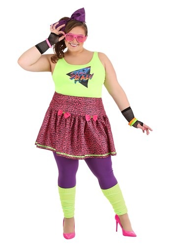 Plus Size Womens 80s Rad Costume