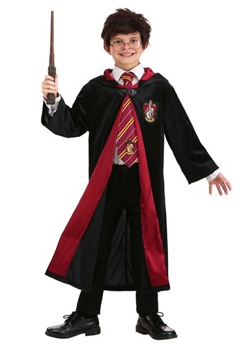 Click Here to buy Kids Harry Potter Deluxe Gryffindor Robe from HalloweenCostumes, CDN Funds & Shipping