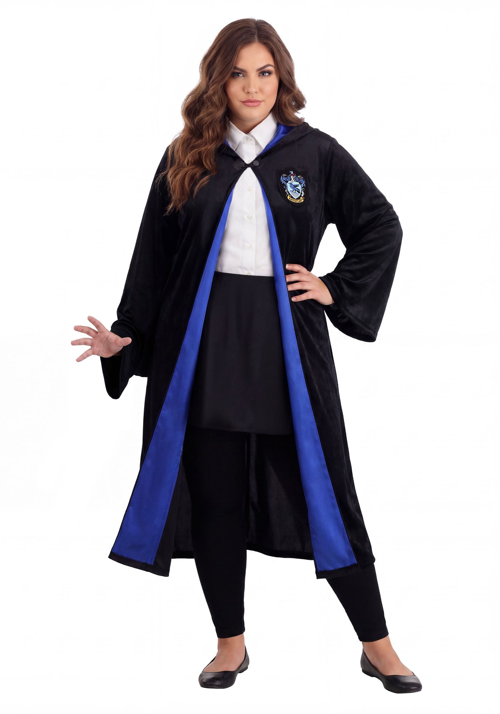 Deluxe Harry Potter Plus Size Ravenclaw Robe Costume for Adults