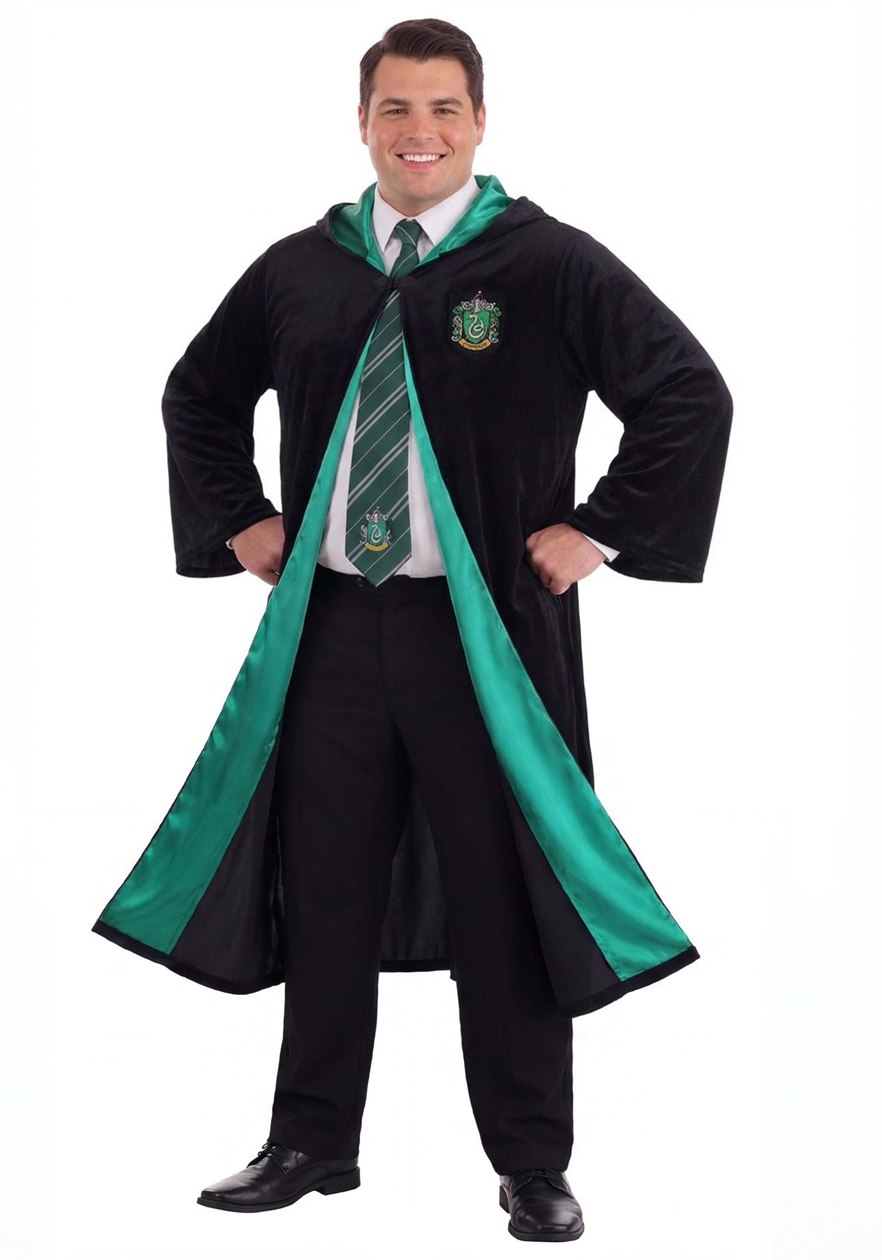 Plus Size Harry Potter Deluxe Slytherin Robe Costume for Adults | Harry Potter Costumes
