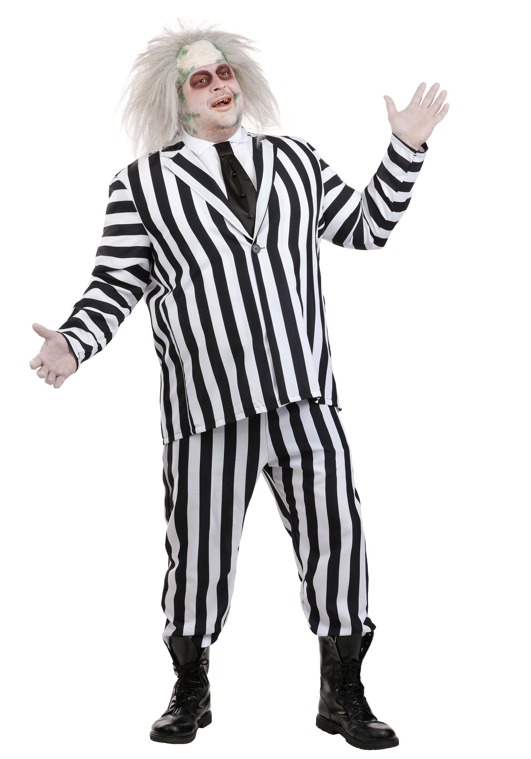 Beetlejuice Plus Size Costume for Adults