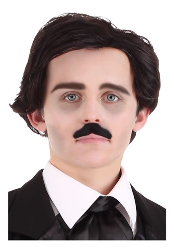 Click Here to buy Edgar Allan Poe Wig & Mustache from HalloweenCostumes, CDN Funds & Shipping