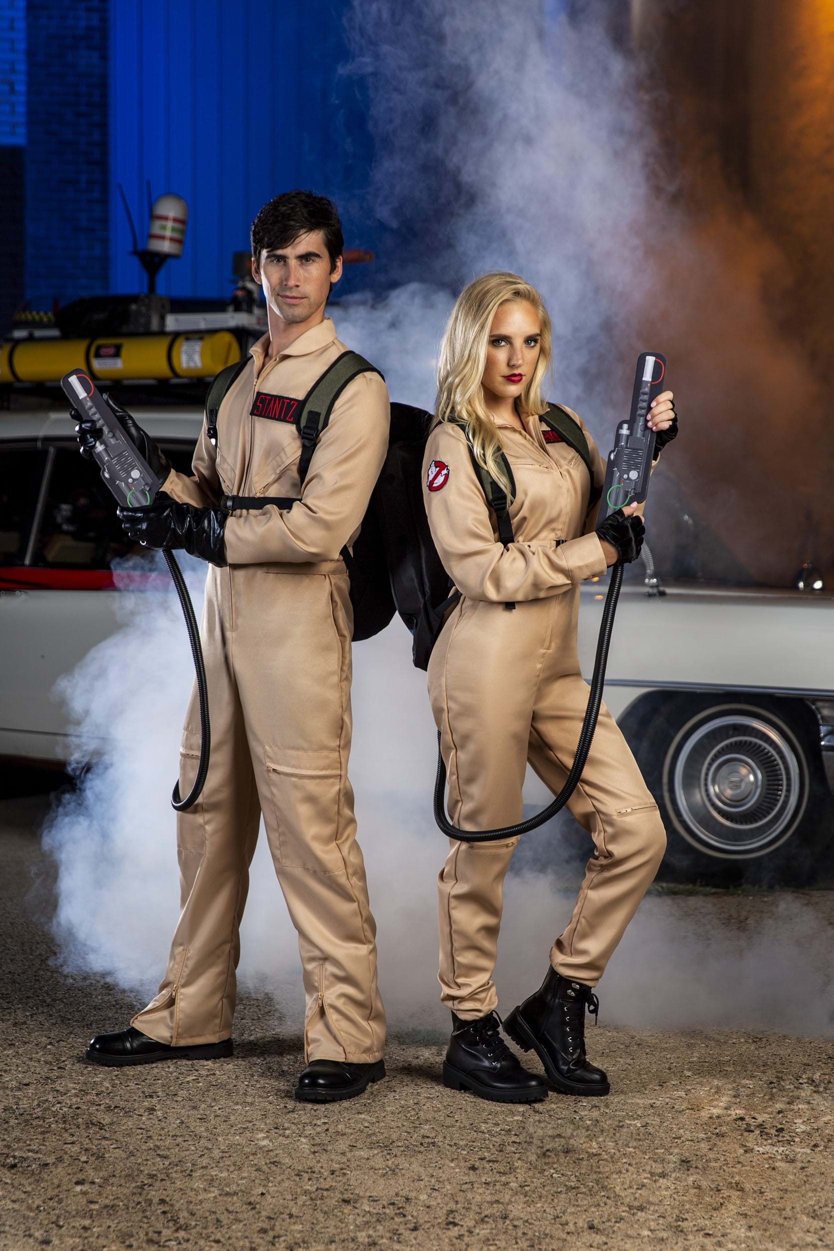 Men's Ghostbusters Plus Size Deluxe Costume , Ghost Hunter Costume