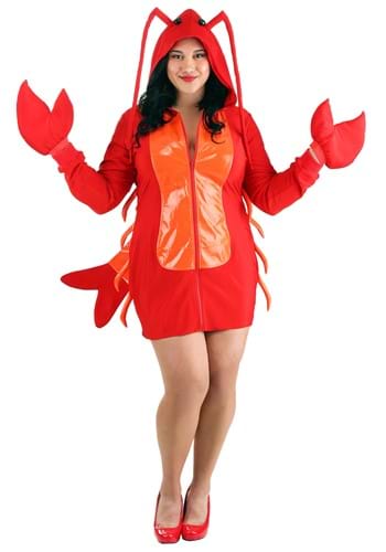 Click Here to buy Plus Size Womens Glamorous Lobster Costume from HalloweenCostumes, CDN Funds & Shipping