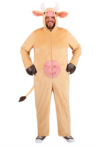 Click Here to buy Plus Size Brown Cow Adult Costume from HalloweenCostumes, CDN Funds & Shipping