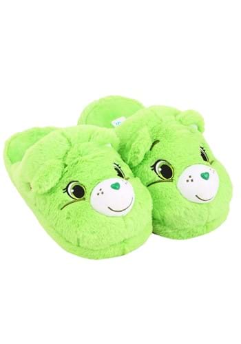 Click Here to buy Good Luck Bear Care Bears Adult Slippers | Care Bears Accessories from HalloweenCostumes, CDN Funds & Shipping