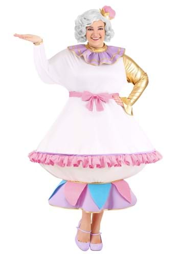 Click Here to buy Beauty and the Beast Mrs. Potts Plus Size Womens Costume from HalloweenCostumes, CDN Funds & Shipping