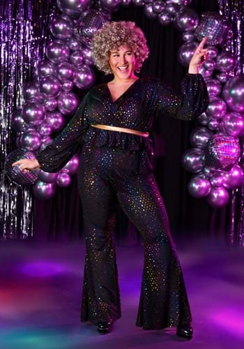 Women's Plus Size Disco Queen Costume Main