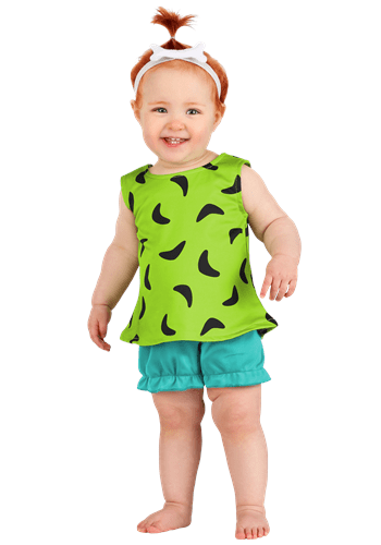 Click Here to buy Baby-Classic Flintstones Pebbles Costume from HalloweenCostumes, CDN Funds & Shipping