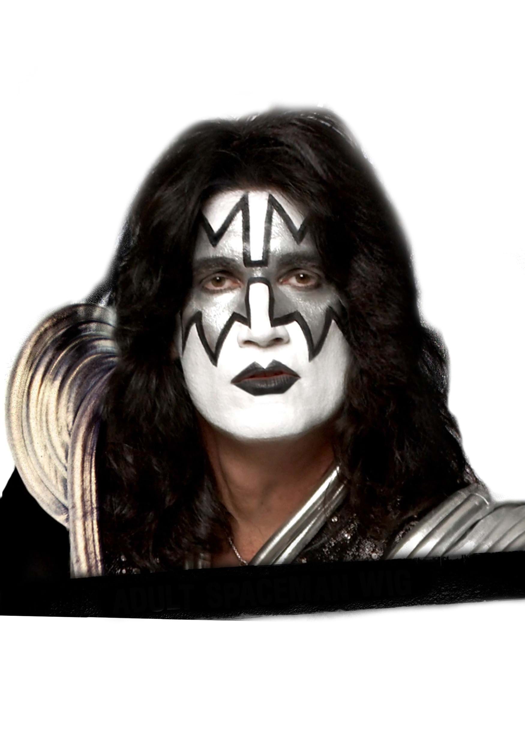 Men's KISS Spaceman Black Costume Wig | KISS Costume Accessories