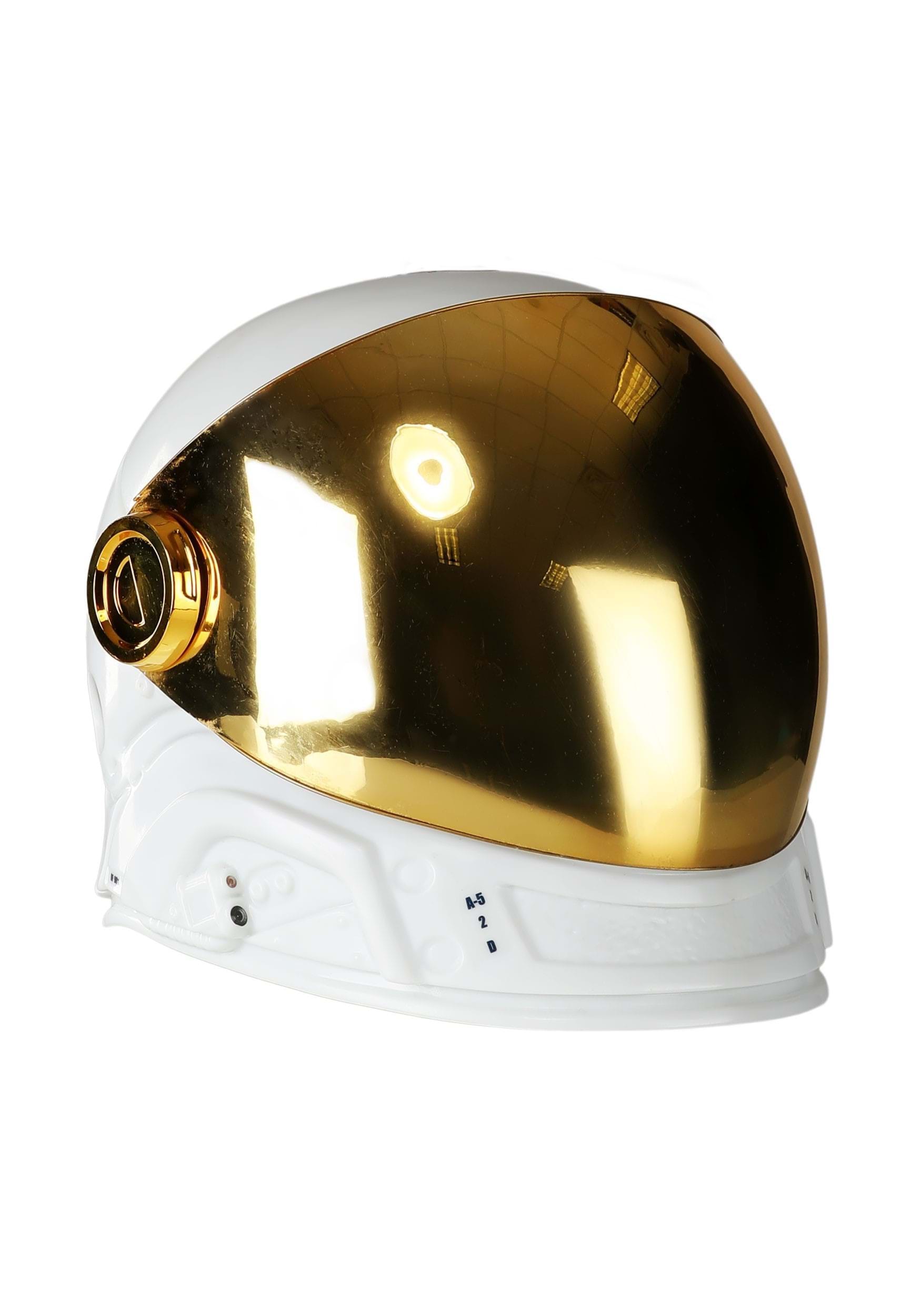 Deluxe Astronaut Cosmonaut Gold Helmet For Kids , Costume Helmet