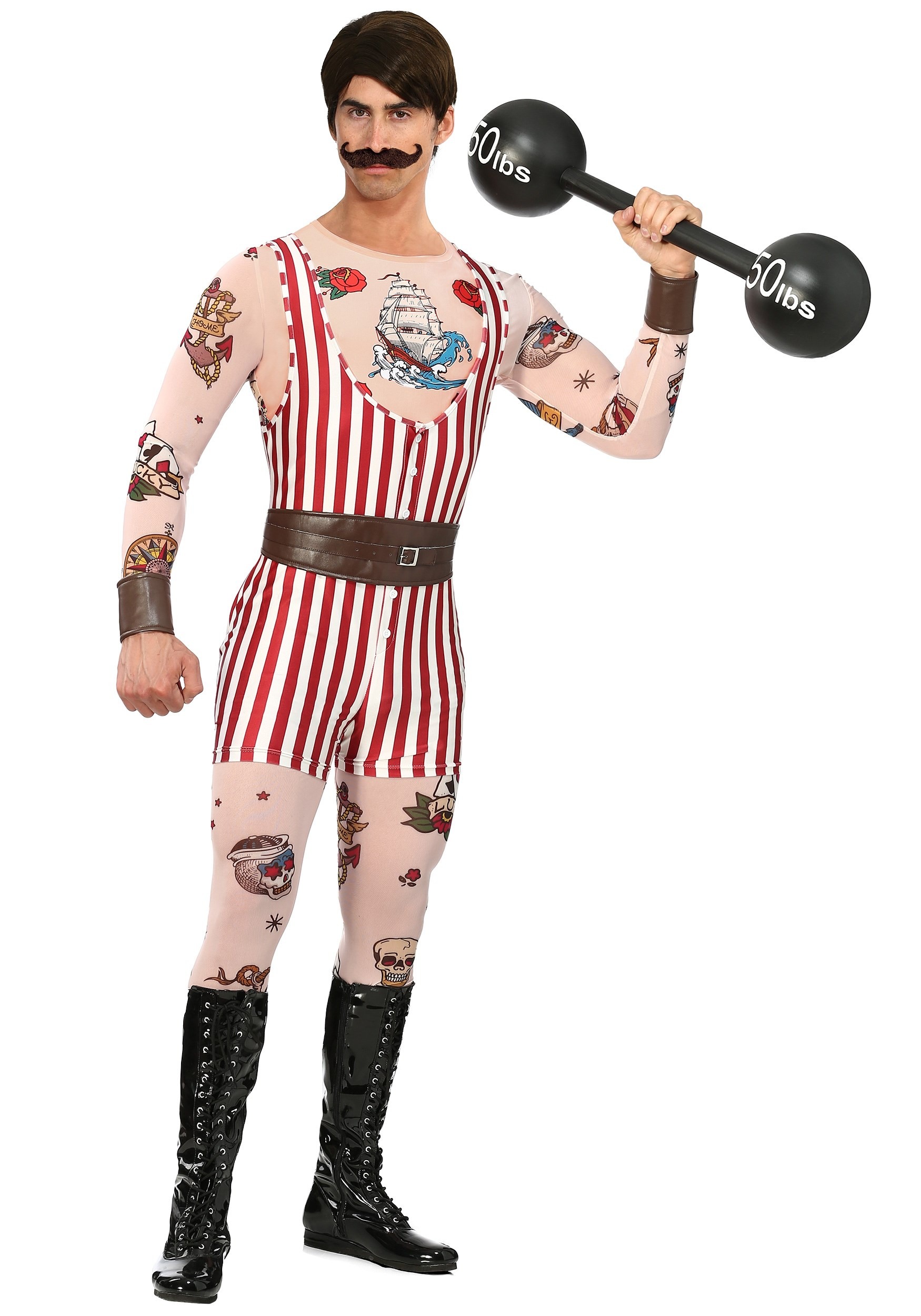 Plus Size Vintage Strongman Men's Costume