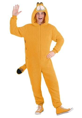 Click Here to buy Garfield Onesie Adult Costume from HalloweenCostumes, CDN Funds & Shipping