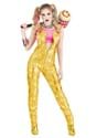 Women's Harley Quinn Gold Overalls Costume Alt 7