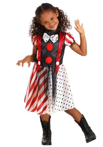 Click Here to buy Dangerous Dotty the Clown Kids Costume from HalloweenCostumes, CDN Funds & Shipping