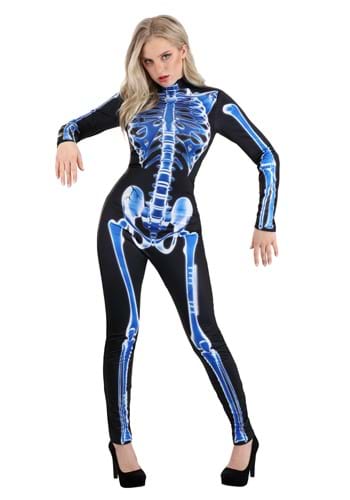 X-Ray Skeleton Womens Jumpsuit Costume