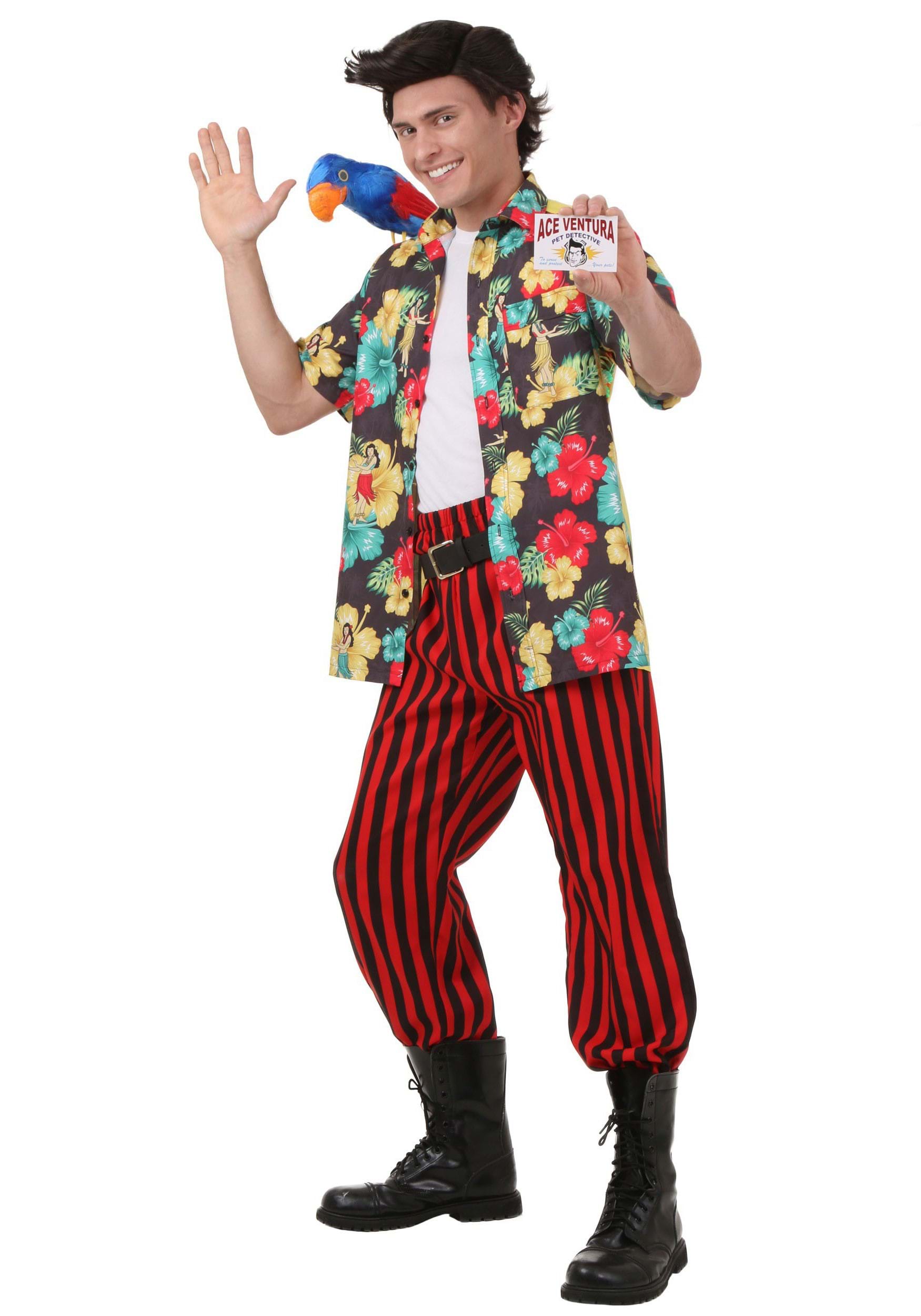 Plus Size Men's Ace Ventura Costume with Wig | Movie Costumes