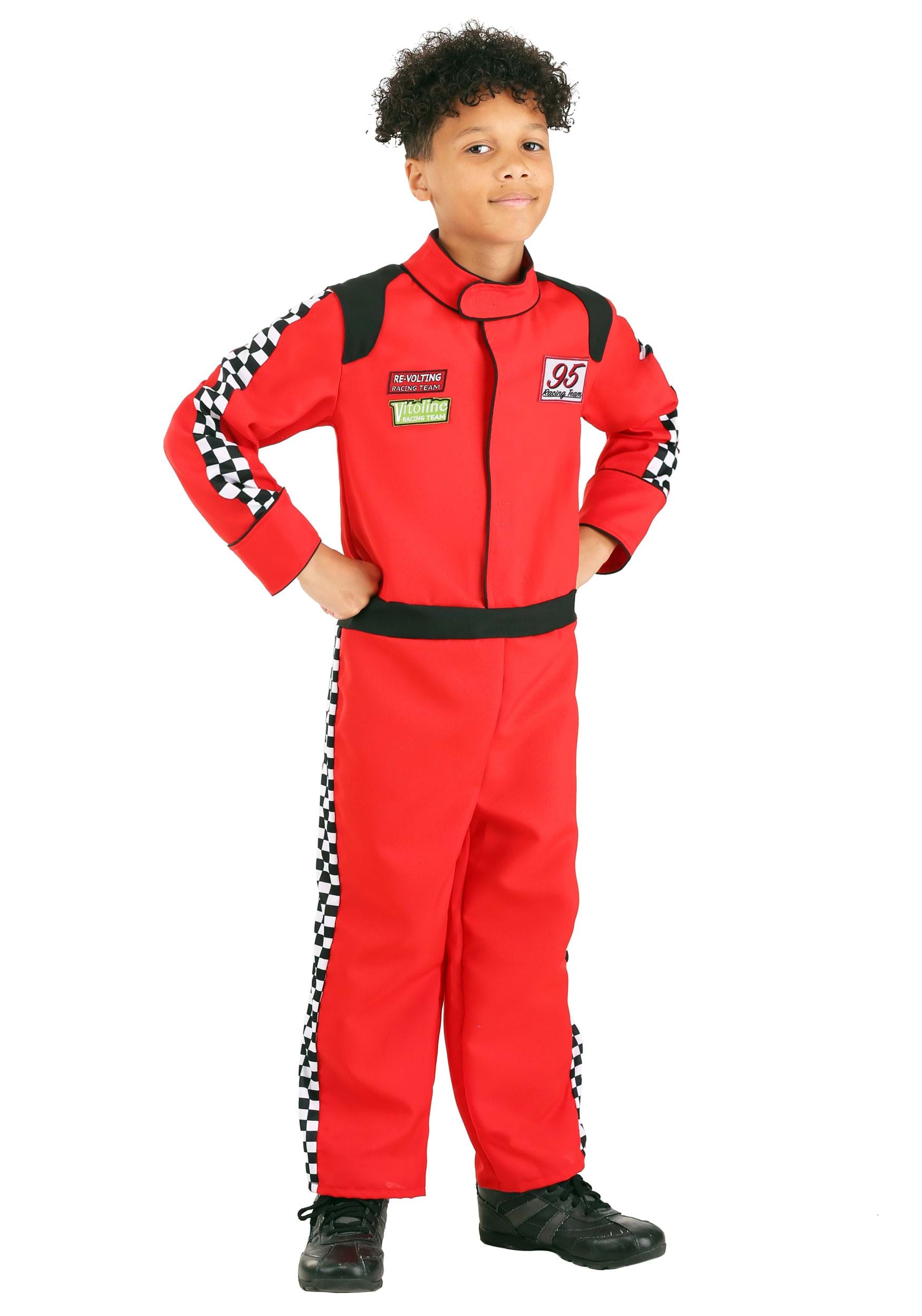 Red Racer Jumpsuit Kid's Costume | Uniform Costumes
