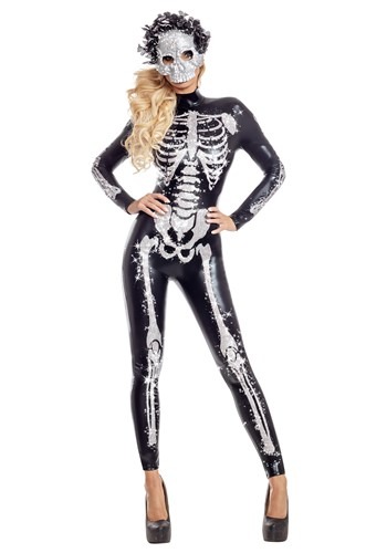Click Here to buy Womens Glamorous Skeletal Beauty Costume from HalloweenCostumes, CDN Funds & Shipping