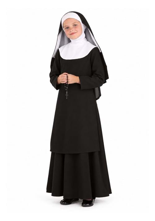 Girls Deluxe Catholic Nun Costume Upd 1