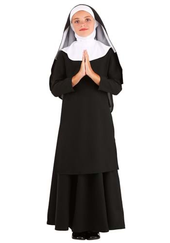 Click Here to buy Deluxe Nun Kids Costume from HalloweenCostumes, CDN Funds & Shipping