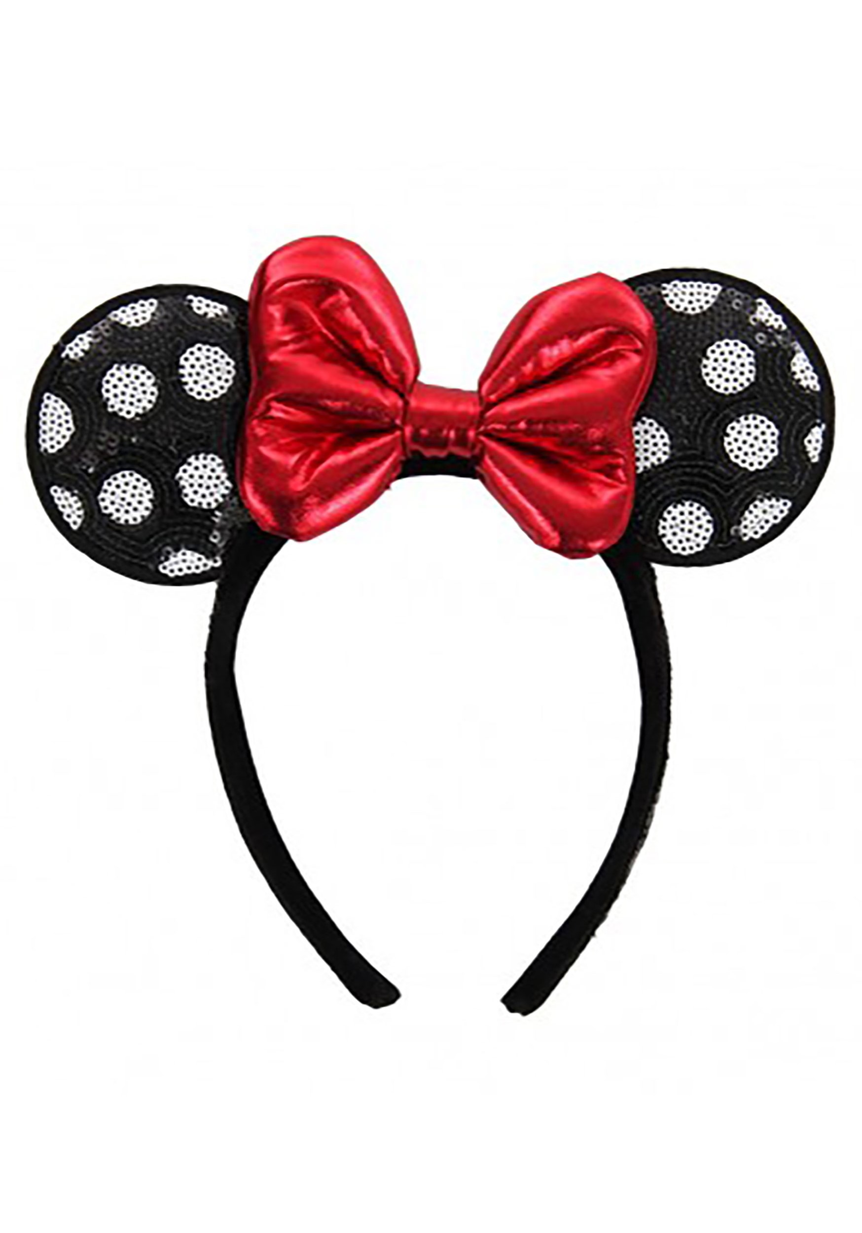 Sequined Minnie Mouse Polka Dot Ears Headband