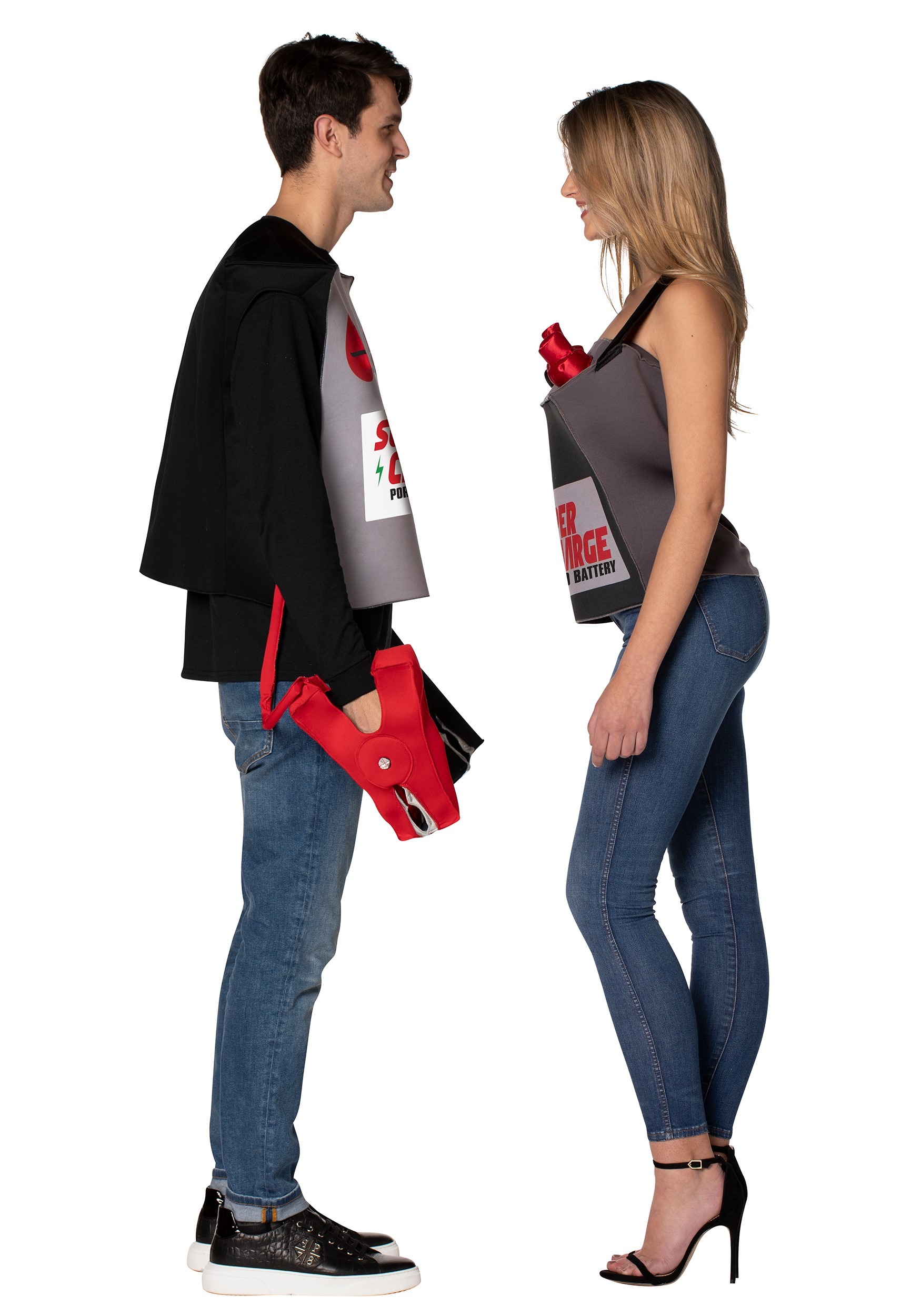 Battery & Jumper Cables Adult Couple's Costume , Couples Costumes For Halloween